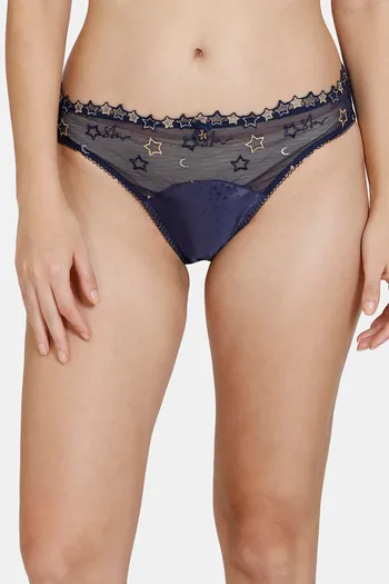 Buy Marks & Spencer High Rise Full Coverage Hipster Panty - Navy Mix